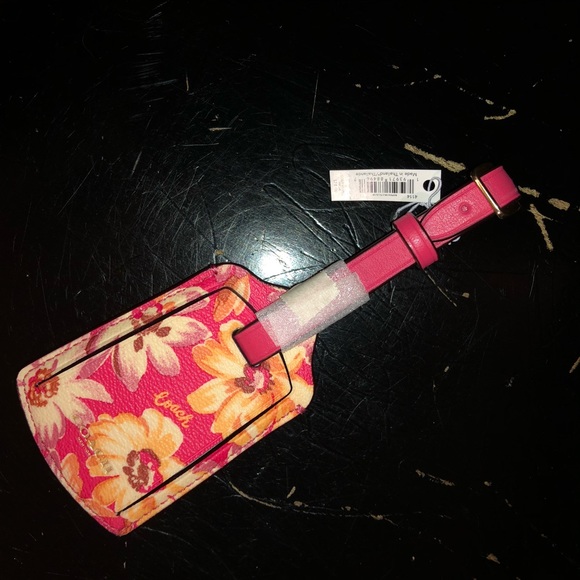 COACH NWT Luggage Tag w Vintage Daisy Script Print - Picture 9 of 9
